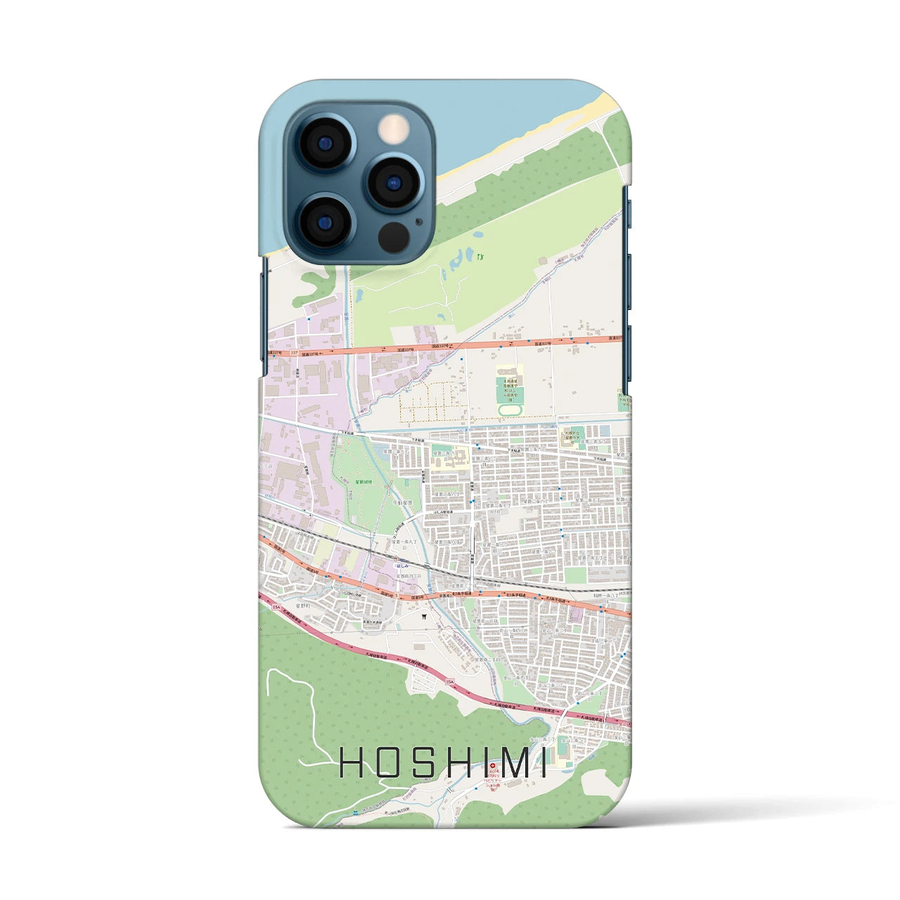 【ほしみ(北海道)】地図柄iPhoneケース(バックカバータイプ)