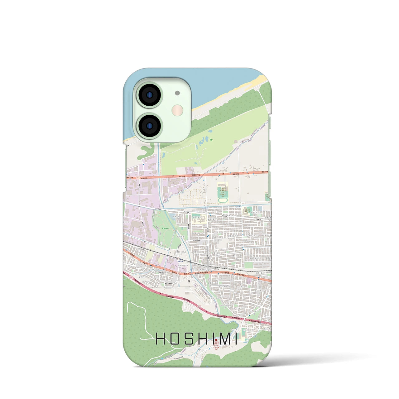 【ほしみ(北海道)】地図柄iPhoneケース(バックカバータイプ)