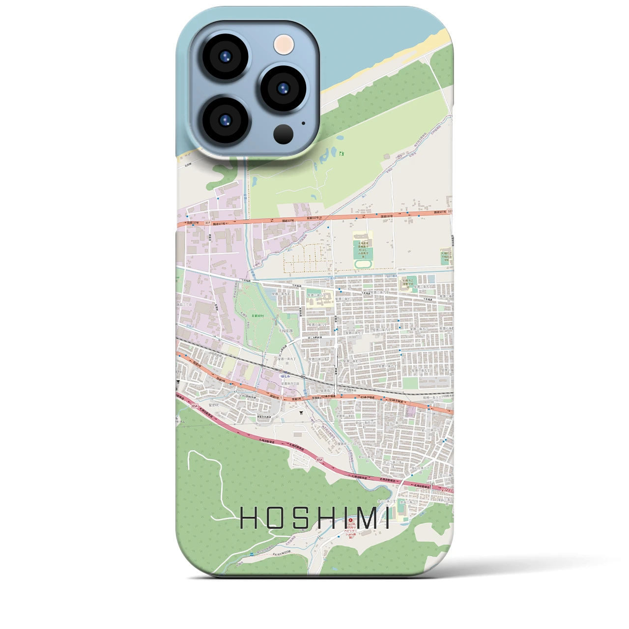 【ほしみ(北海道)】地図柄iPhoneケース(バックカバータイプ)