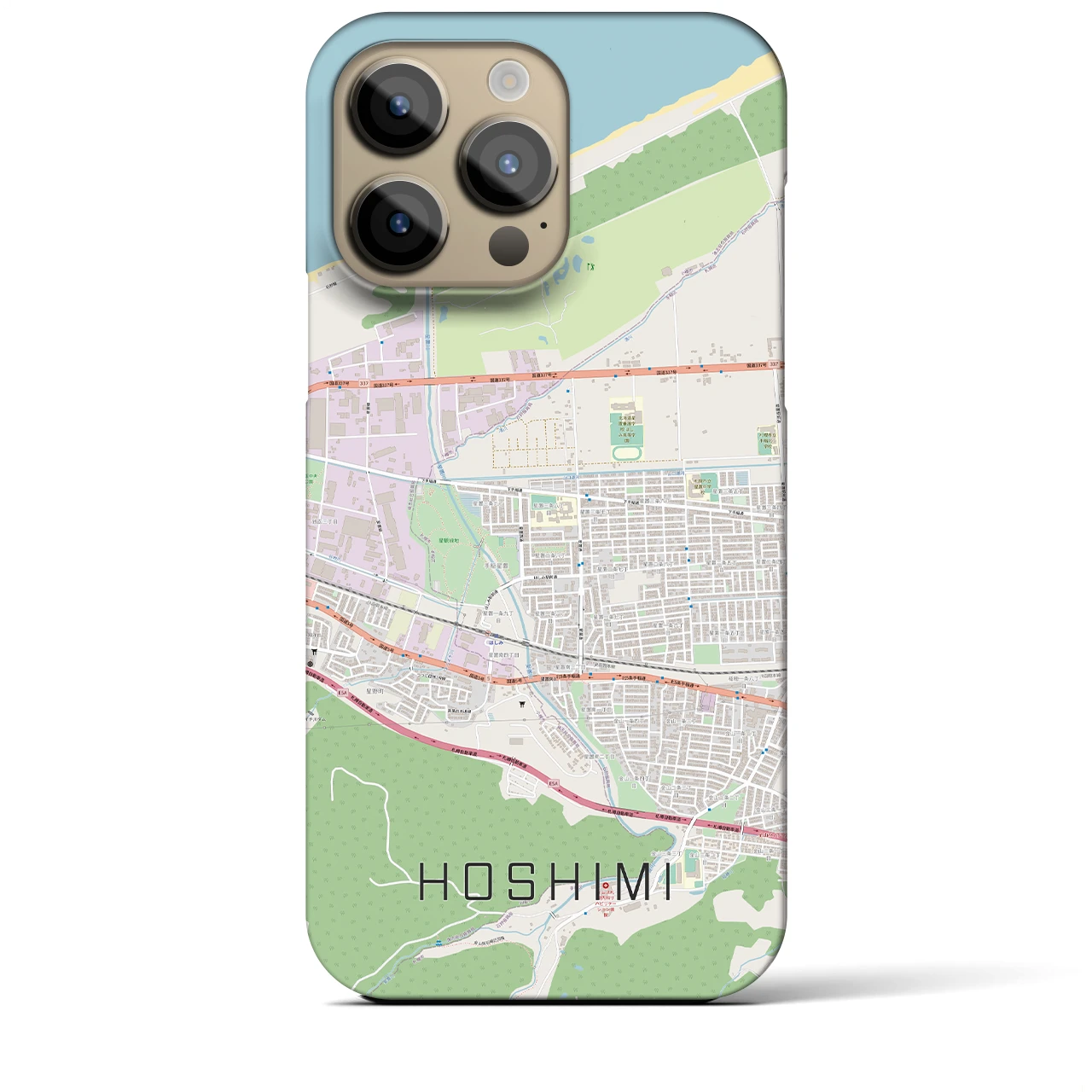 【ほしみ(北海道)】地図柄iPhoneケース(バックカバータイプ)