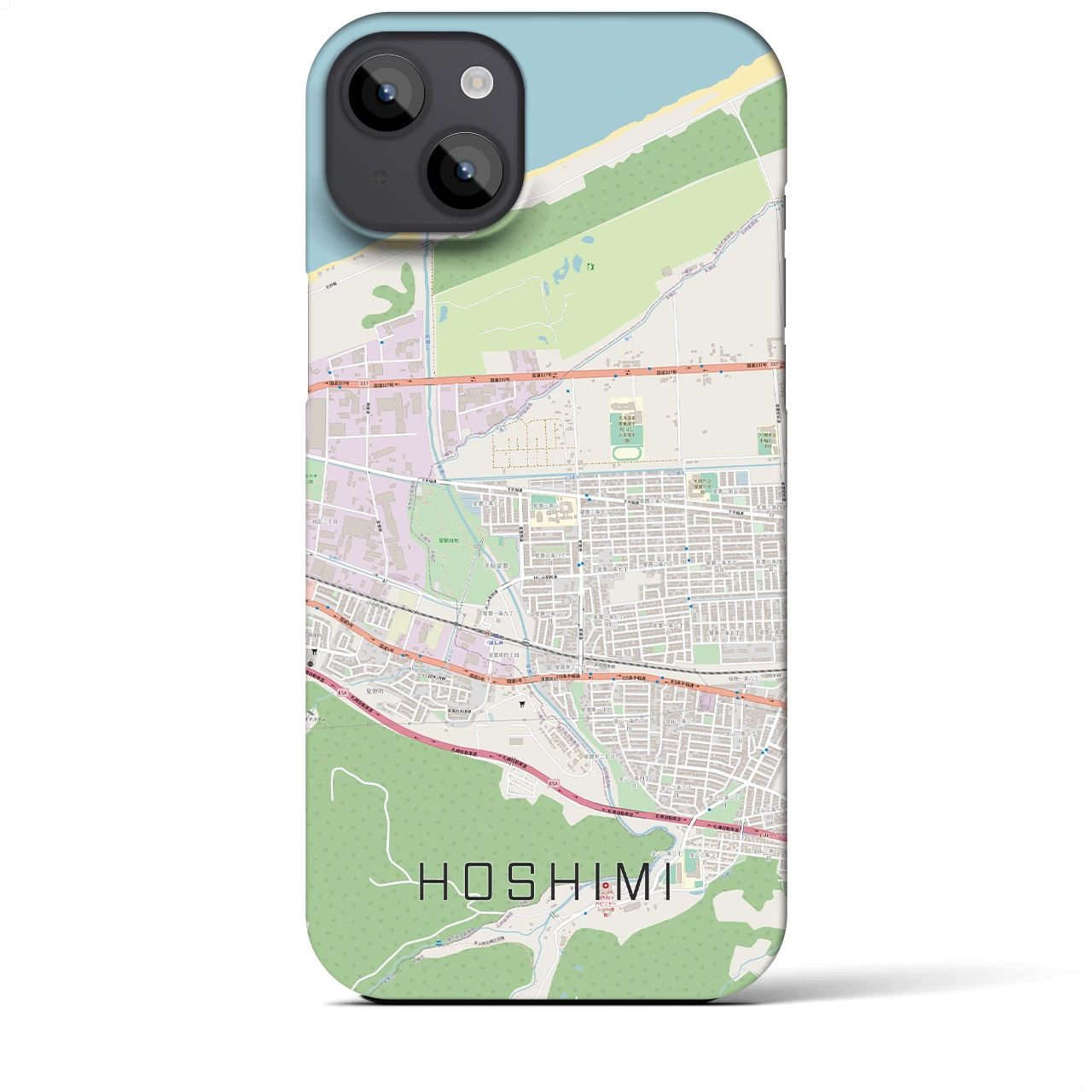 【ほしみ(北海道)】地図柄iPhoneケース(バックカバータイプ)