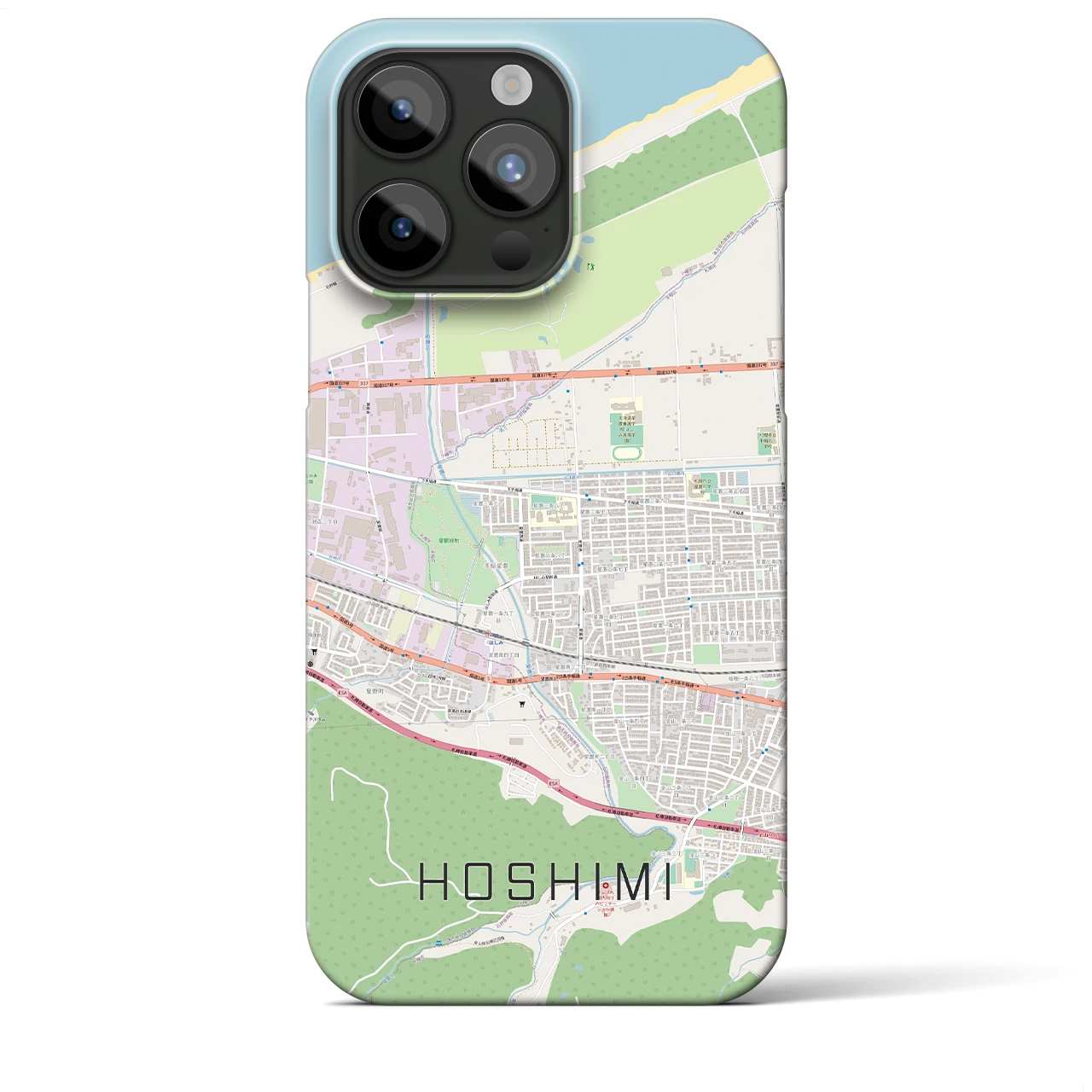 【ほしみ(北海道)】地図柄iPhoneケース(バックカバータイプ)
