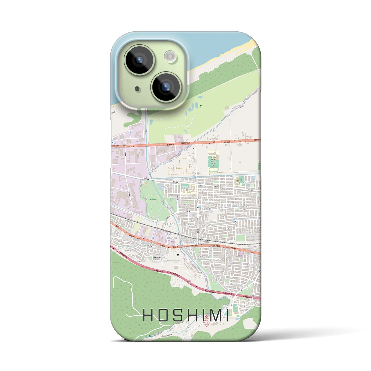 【ほしみ(北海道)】地図柄iPhoneケース(バックカバータイプ)