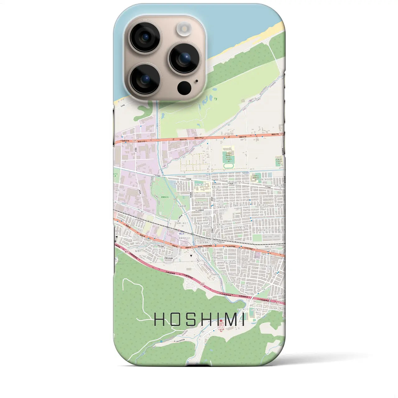 【ほしみ(北海道)】地図柄iPhoneケース(バックカバータイプ)
