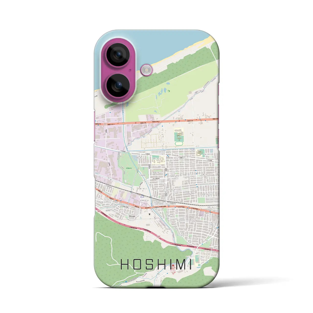 【ほしみ(北海道)】地図柄iPhoneケース(バックカバータイプ)