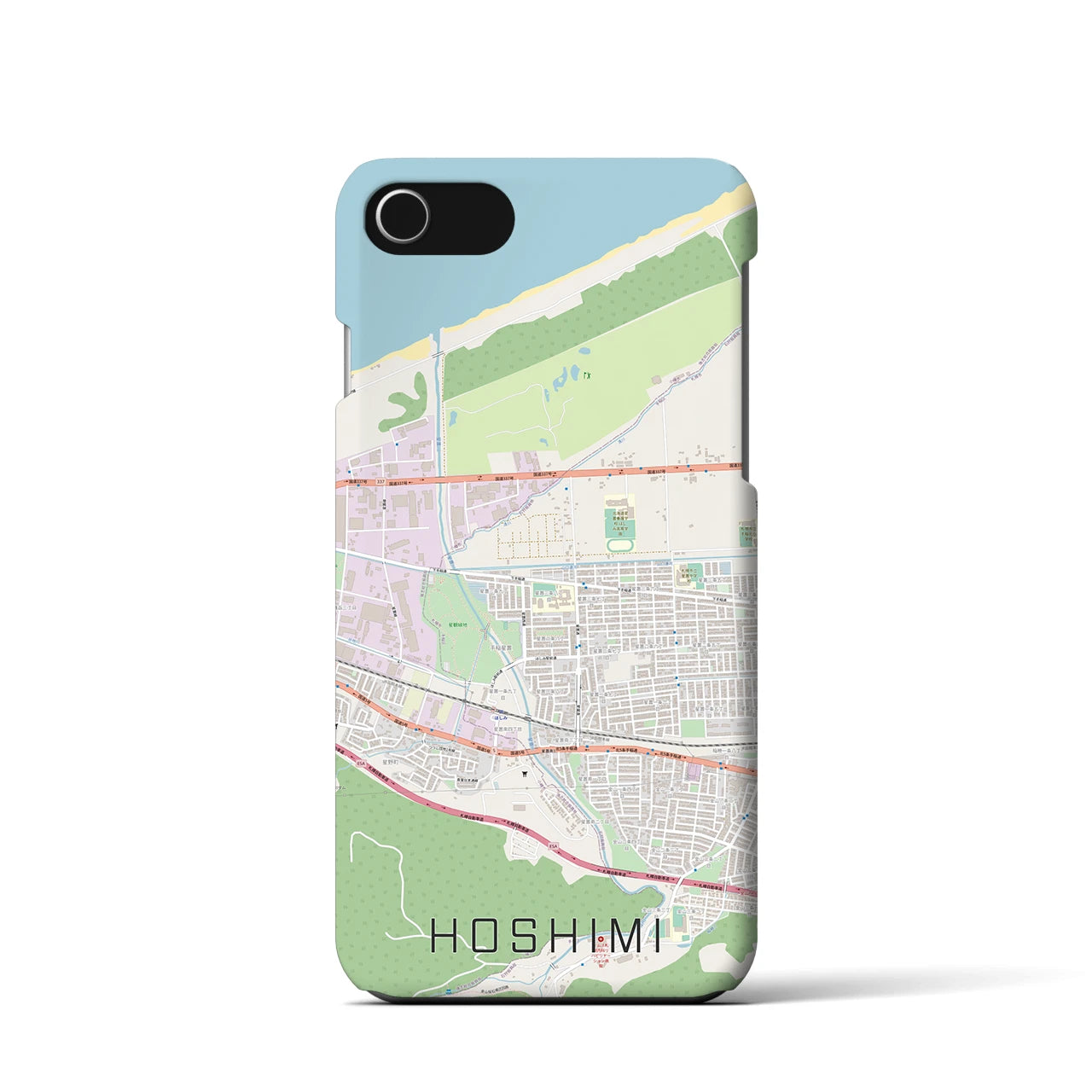 【ほしみ(北海道)】地図柄iPhoneケース(バックカバータイプ)