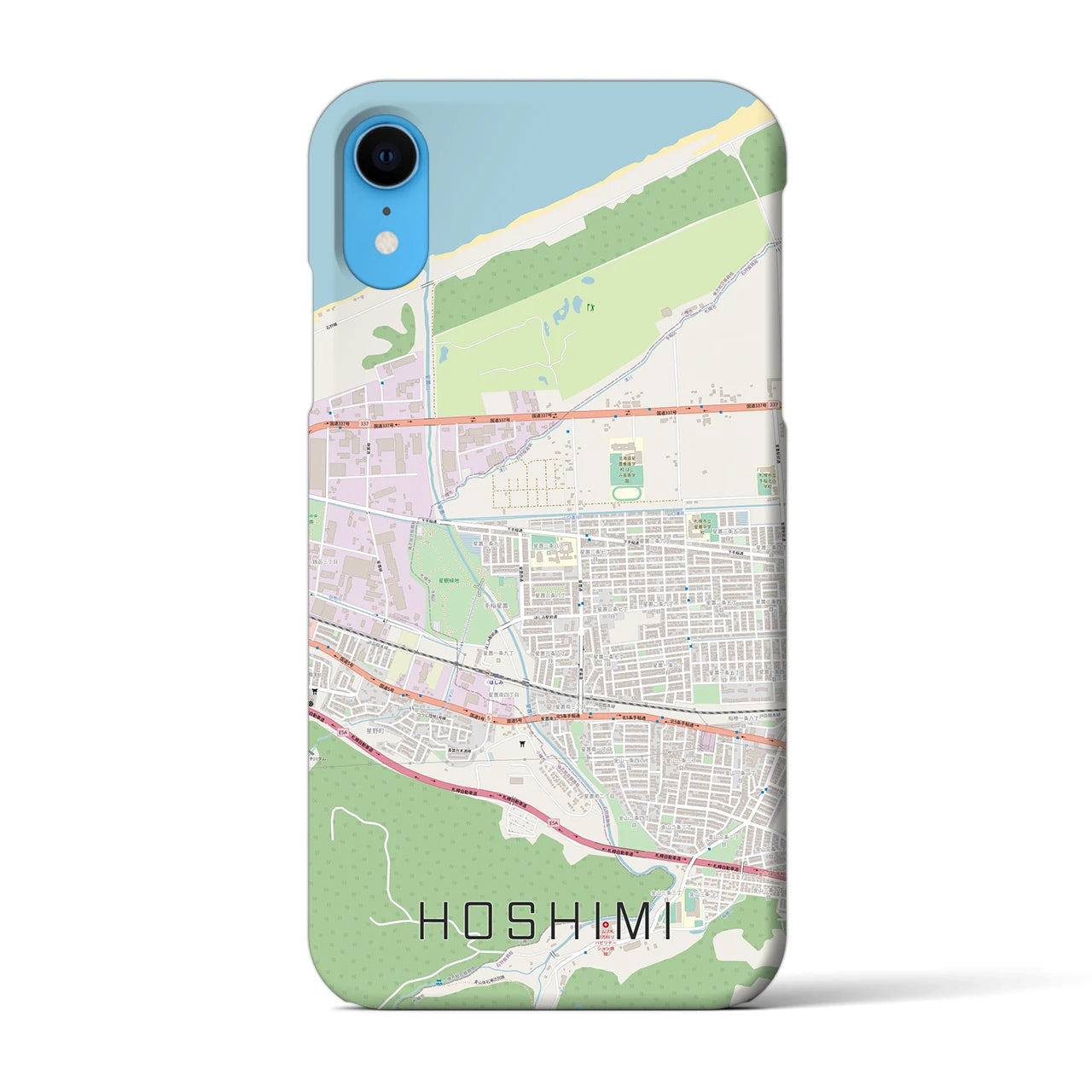 【ほしみ(北海道)】地図柄iPhoneケース(バックカバータイプ)