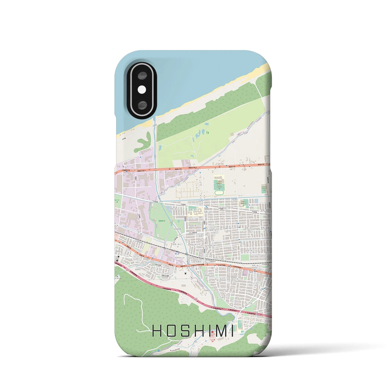 【ほしみ(北海道)】地図柄iPhoneケース(バックカバータイプ)
