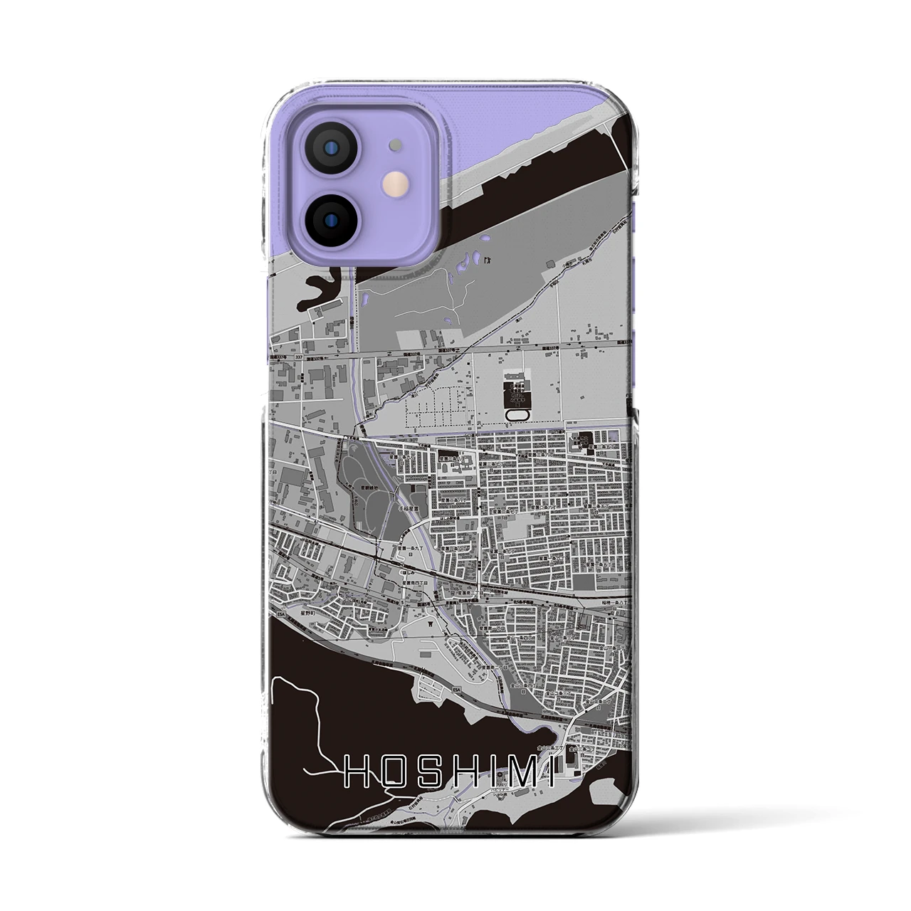 【ほしみ(北海道)】地図柄iPhoneケース(クリアタイプ)