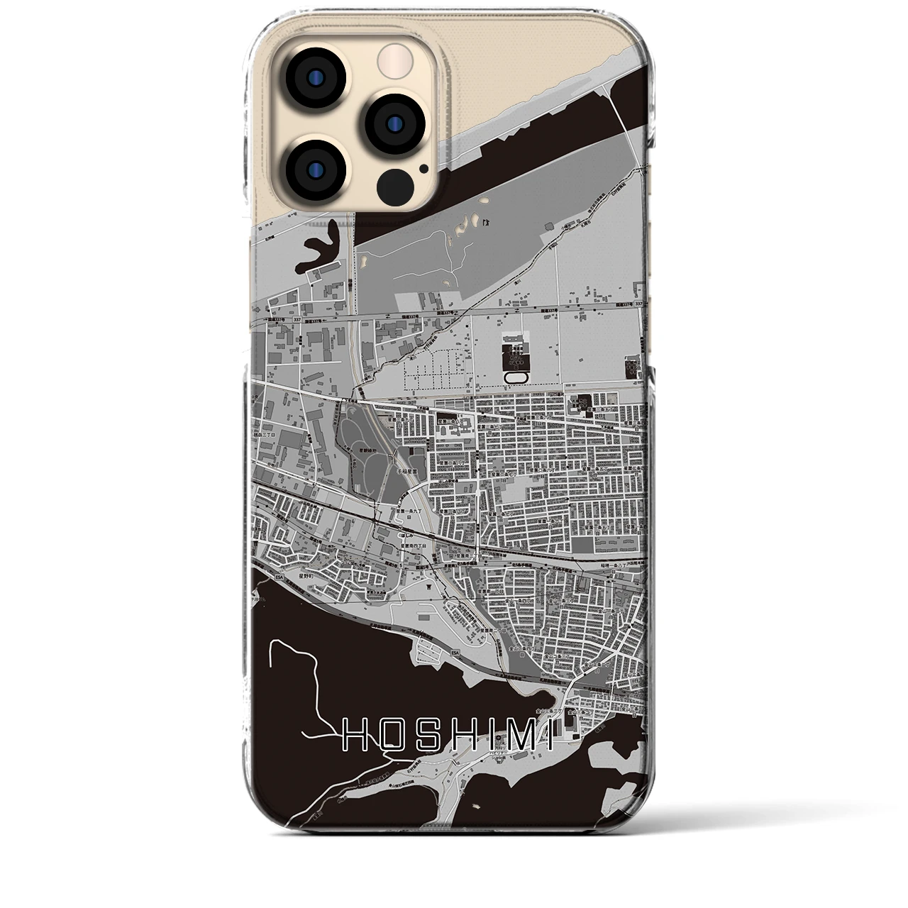 【ほしみ(北海道)】地図柄iPhoneケース(クリアタイプ)