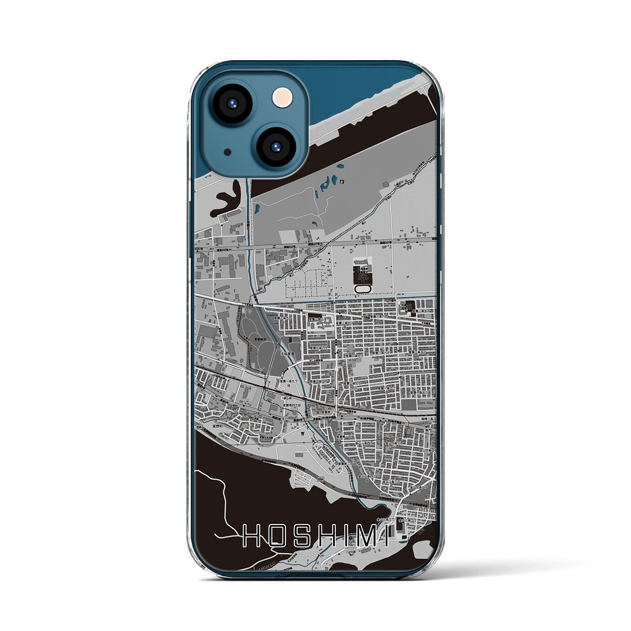 【ほしみ(北海道)】地図柄iPhoneケース(クリアタイプ)