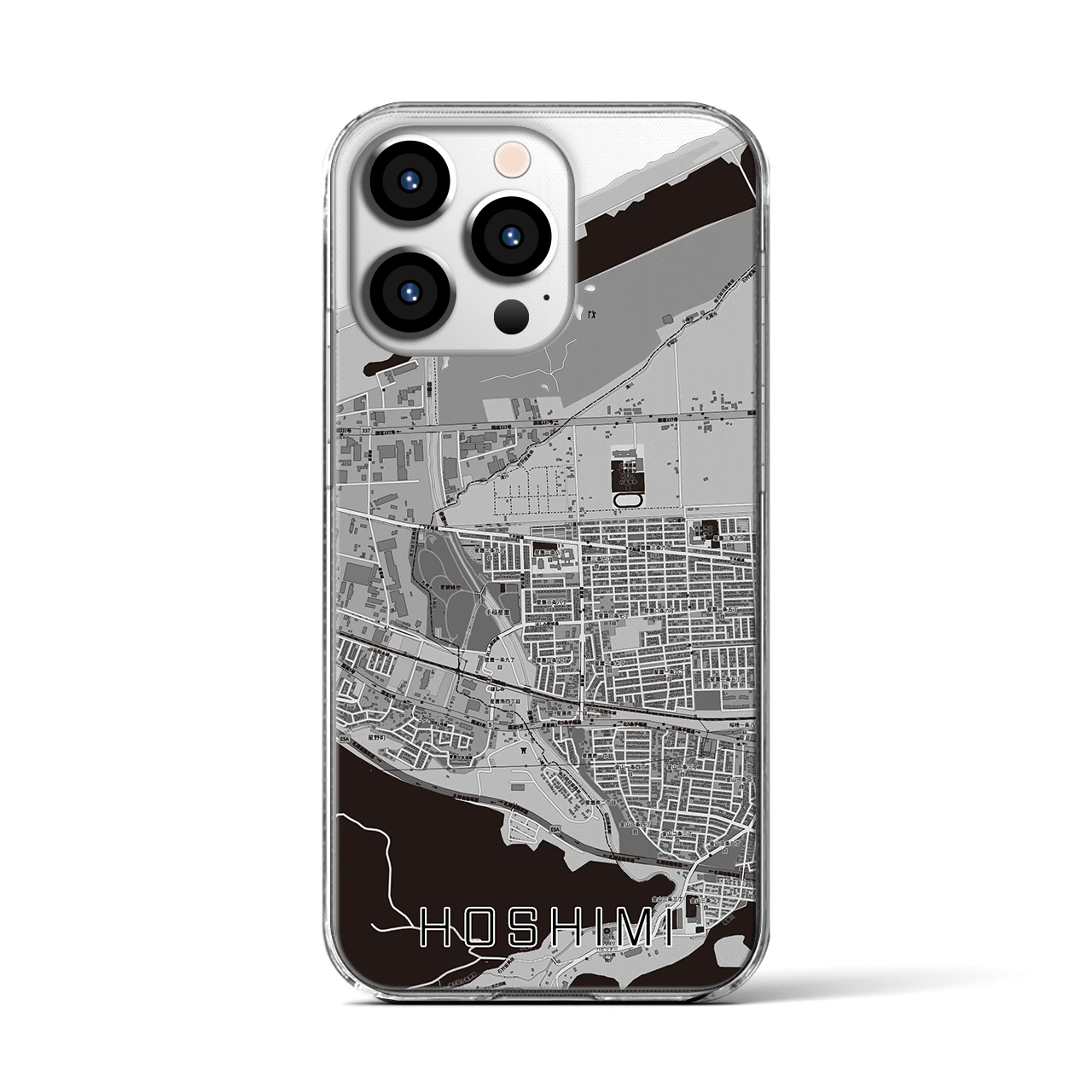 【ほしみ(北海道)】地図柄iPhoneケース(クリアタイプ)