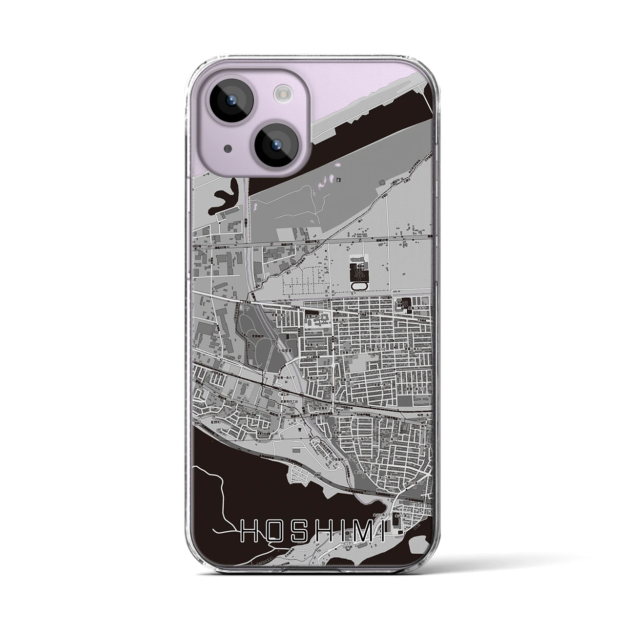 【ほしみ(北海道)】地図柄iPhoneケース(クリアタイプ)