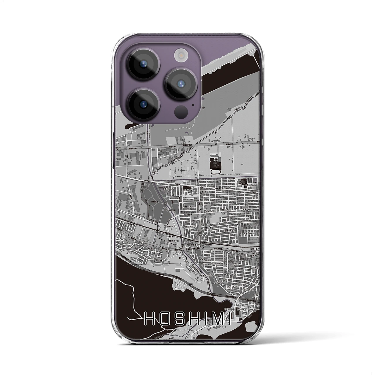 【ほしみ(北海道)】地図柄iPhoneケース(クリアタイプ)
