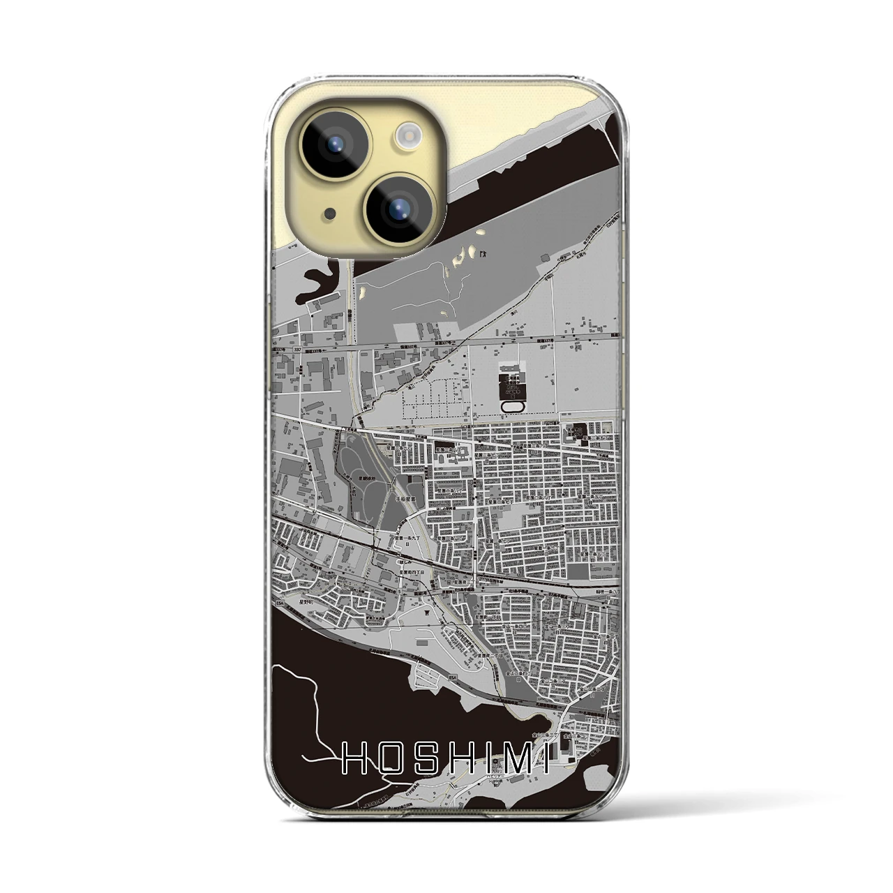 【ほしみ(北海道)】地図柄iPhoneケース(クリアタイプ)