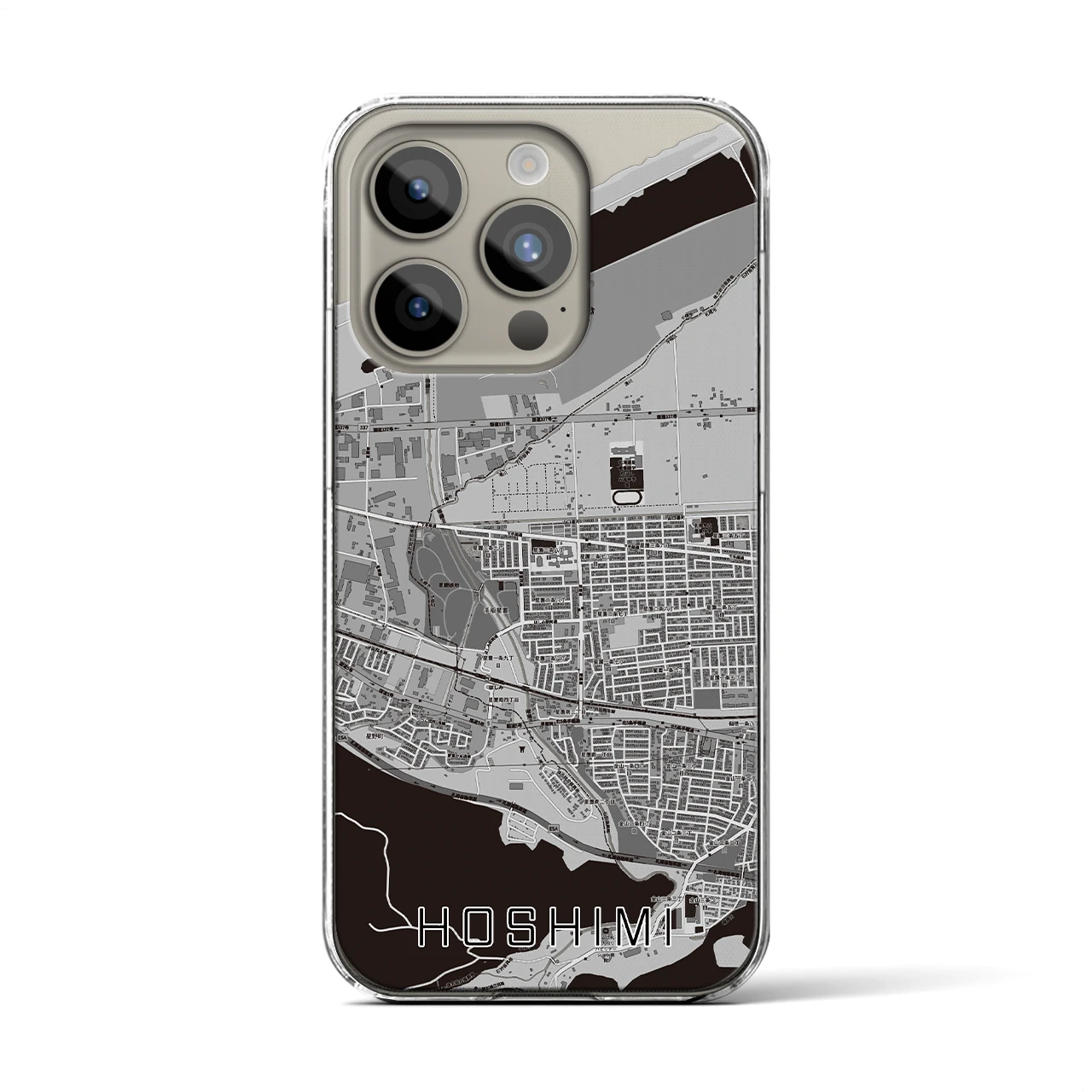 【ほしみ(北海道)】地図柄iPhoneケース(クリアタイプ)