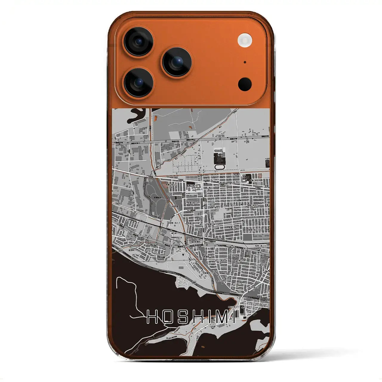 【ほしみ(北海道)】地図柄iPhoneケース(クリアタイプ)