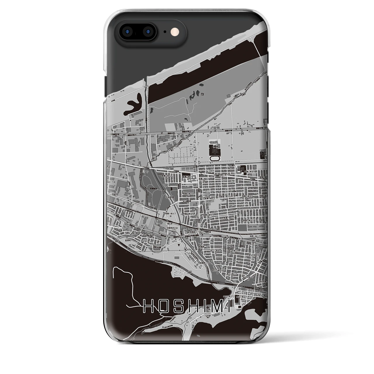 【ほしみ(北海道)】地図柄iPhoneケース(クリアタイプ)