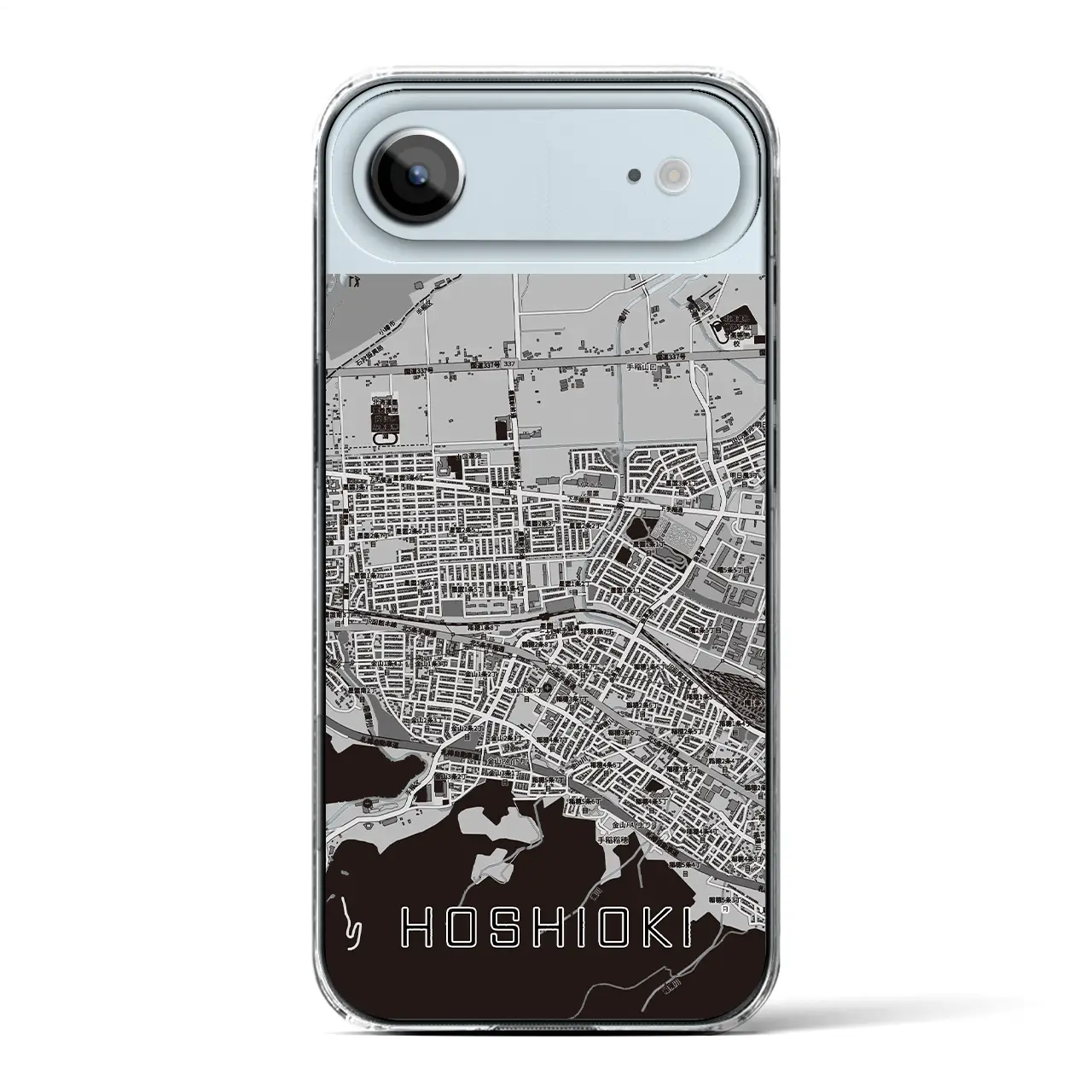 【星置(北海道)】地図柄iPhoneケース(クリアタイプ)