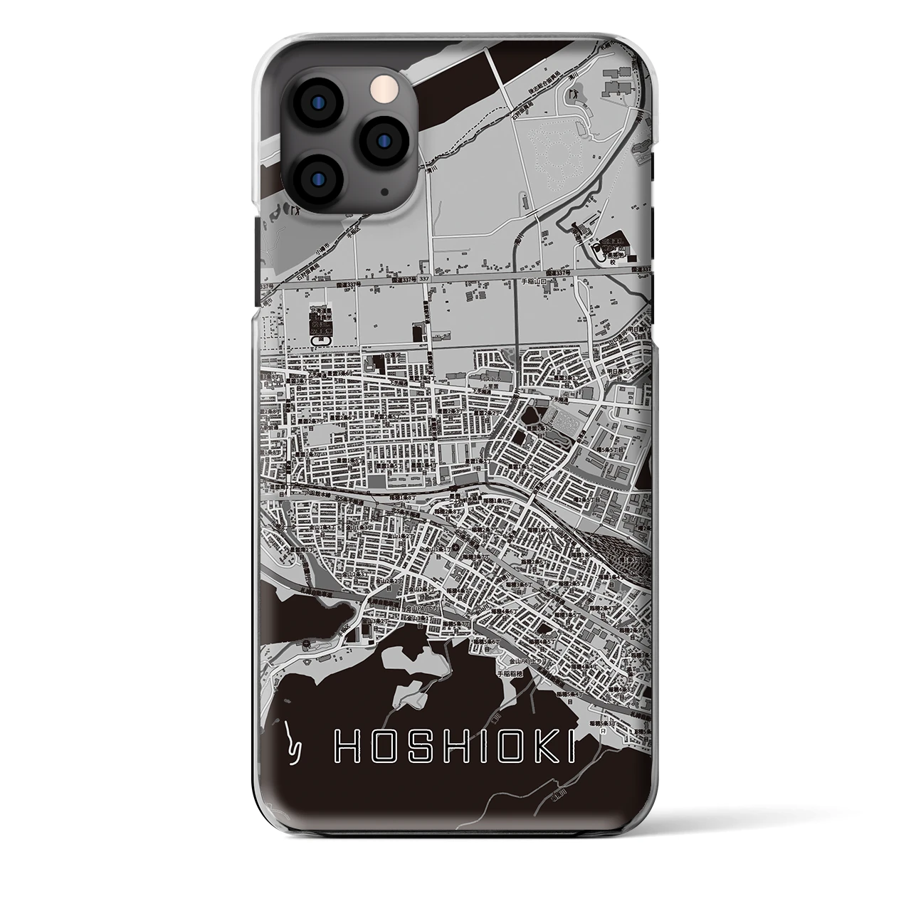 【星置(北海道)】地図柄iPhoneケース(クリアタイプ)