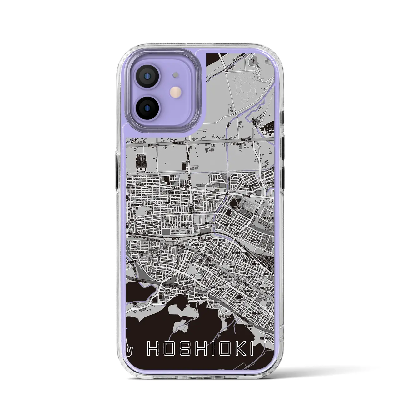 【星置(北海道)】地図柄iPhoneケース(MagSafeタイプ)