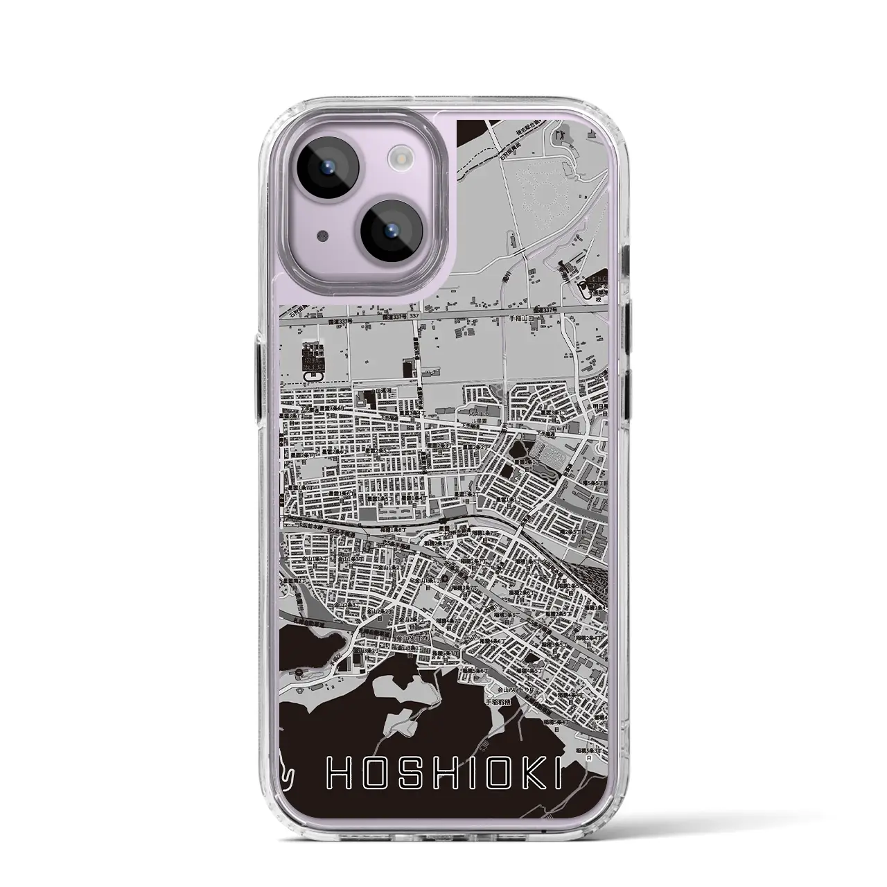【星置(北海道)】地図柄iPhoneケース(MagSafeタイプ)