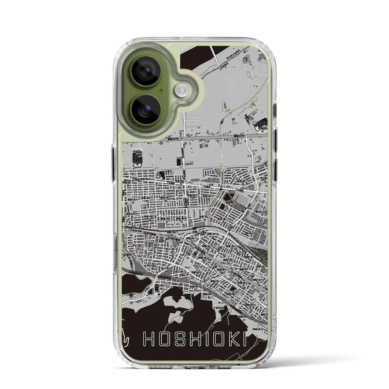 【星置(北海道)】地図柄iPhoneケース(MagSafeタイプ)