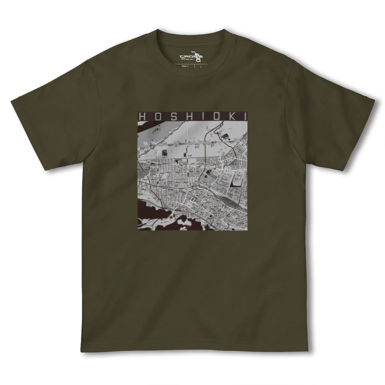 【星置(北海道)】地図柄ヘビーウェイトTシャツ