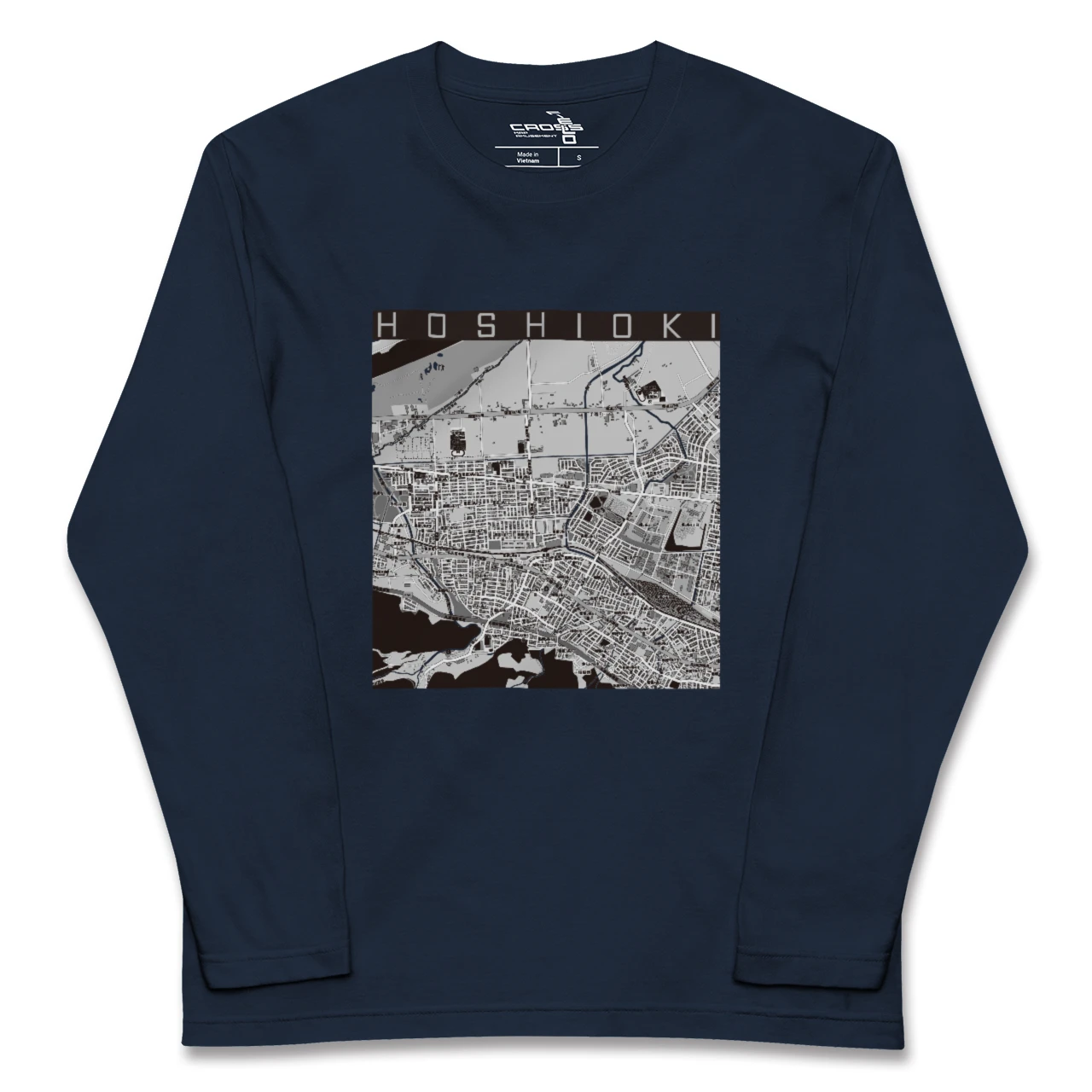 【星置(北海道)】地図柄ロングスリーブTシャツ