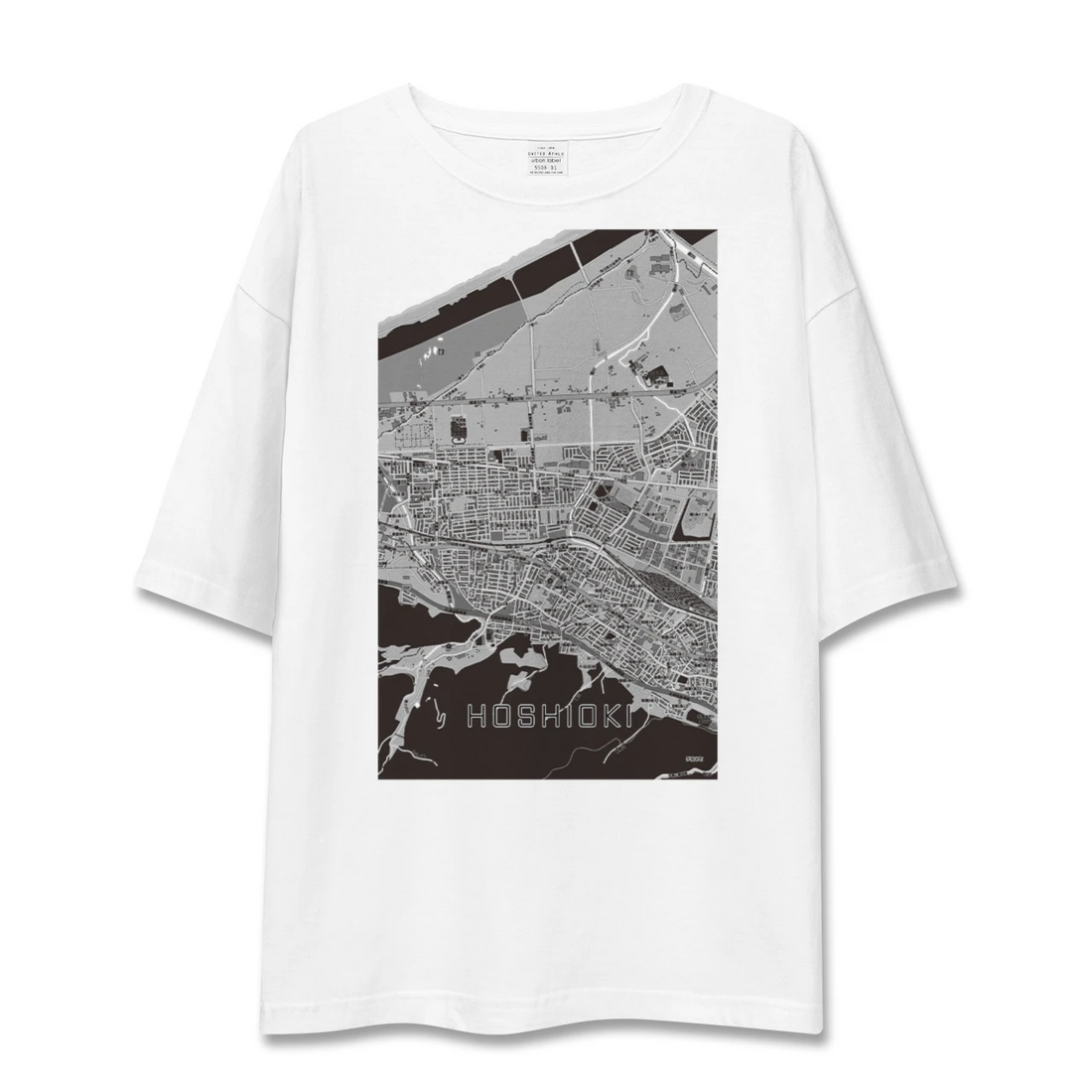 【星置(北海道)】地図柄ビッグシルエットTシャツ