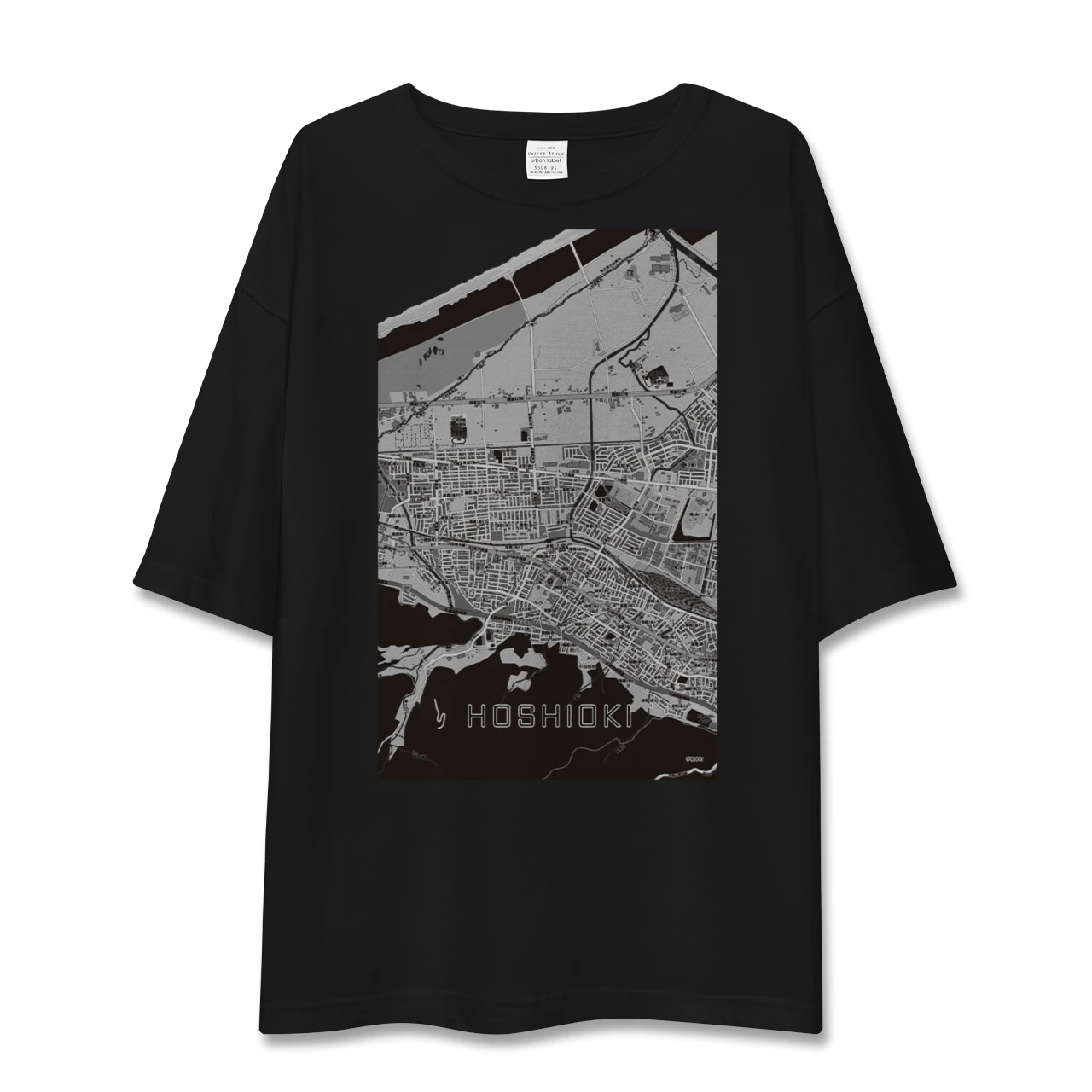 【星置(北海道)】地図柄ビッグシルエットTシャツ