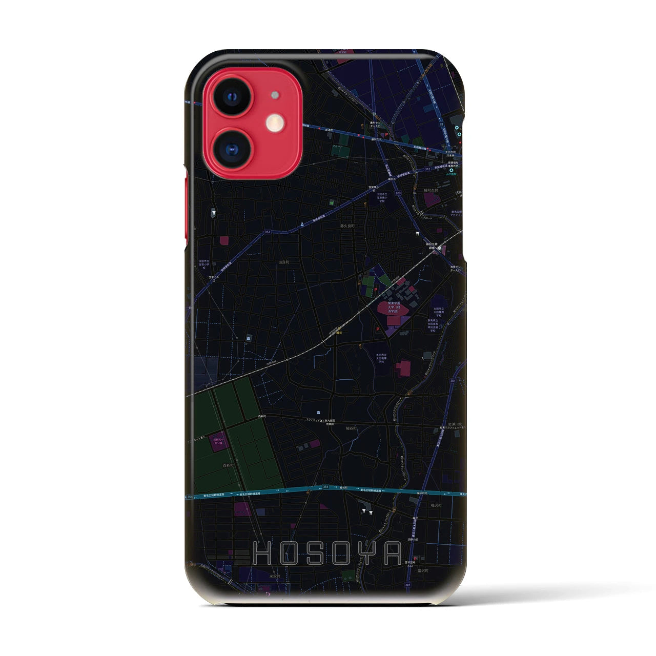 【細谷(群馬県)】地図柄iPhoneケース(バックカバータイプ)