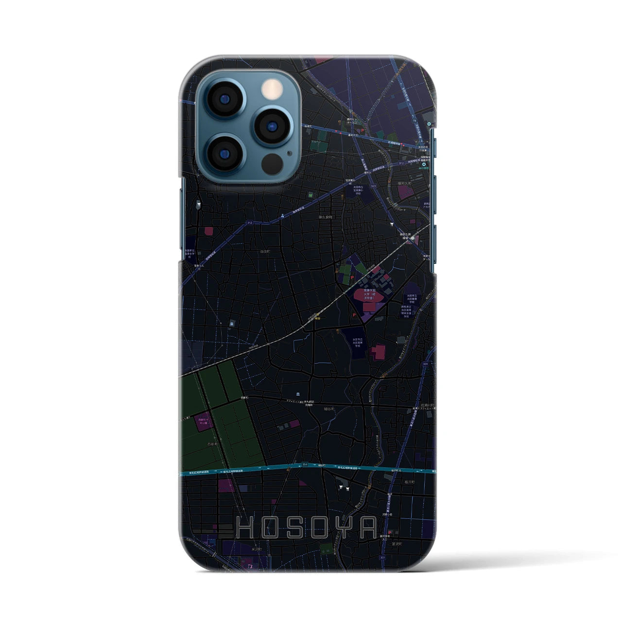 【細谷(群馬県)】地図柄iPhoneケース(バックカバータイプ)