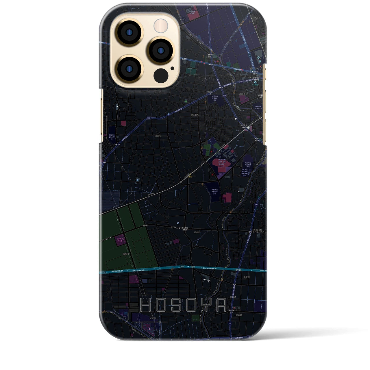 【細谷(群馬県)】地図柄iPhoneケース(バックカバータイプ)