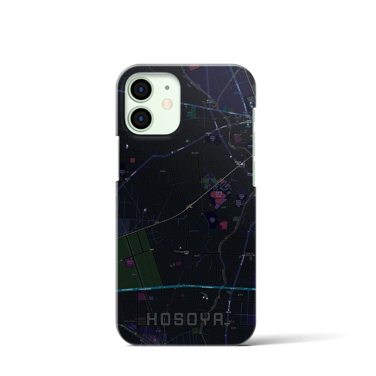 【細谷(群馬県)】地図柄iPhoneケース(バックカバータイプ)