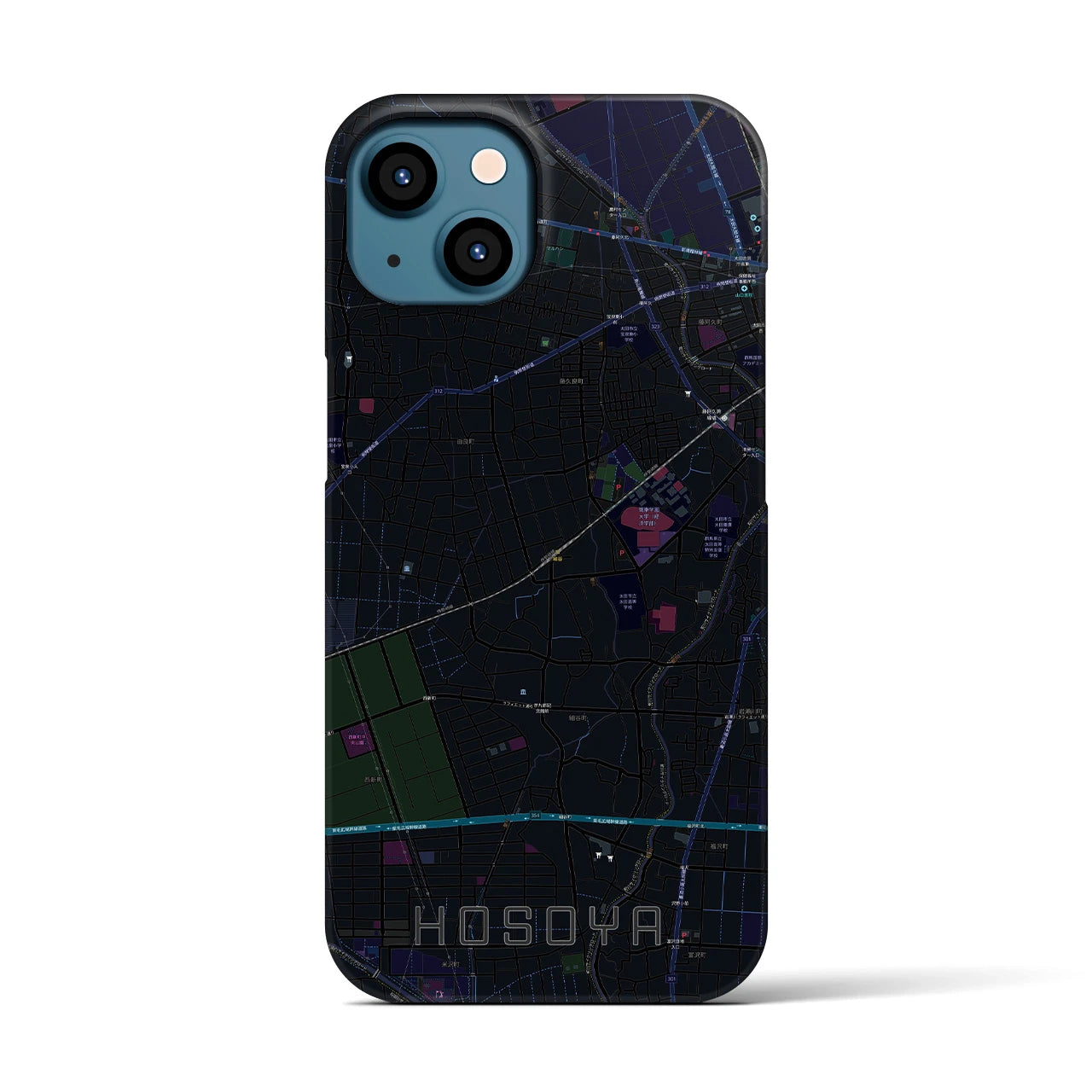 【細谷(群馬県)】地図柄iPhoneケース(バックカバータイプ)