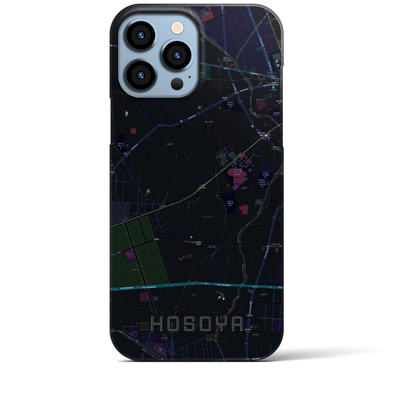 【細谷(群馬県)】地図柄iPhoneケース(バックカバータイプ)