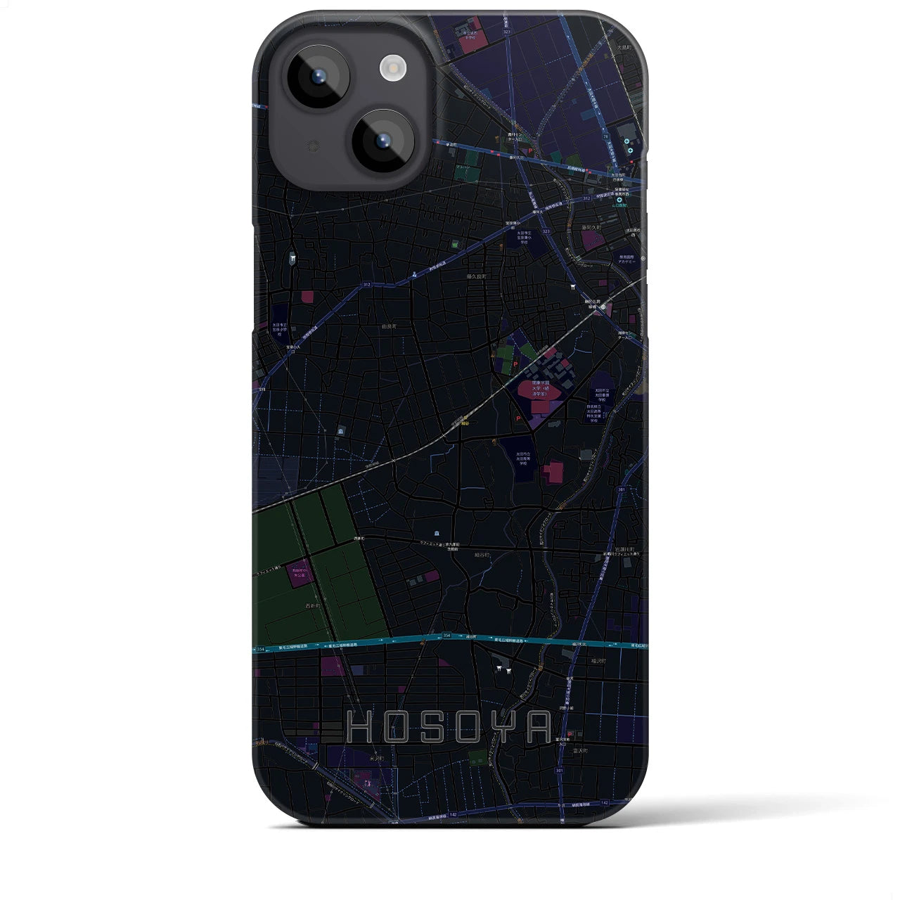 【細谷(群馬県)】地図柄iPhoneケース(バックカバータイプ)