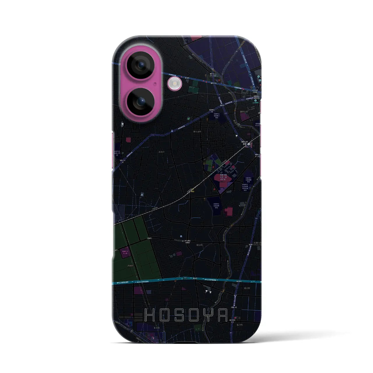 【細谷(群馬県)】地図柄iPhoneケース(バックカバータイプ)