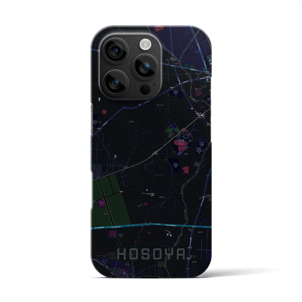 【細谷(群馬県)】地図柄iPhoneケース(バックカバータイプ)