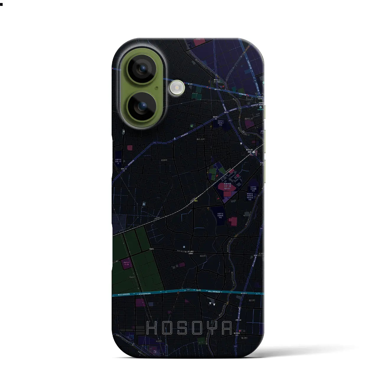 【細谷(群馬県)】地図柄iPhoneケース(バックカバータイプ)