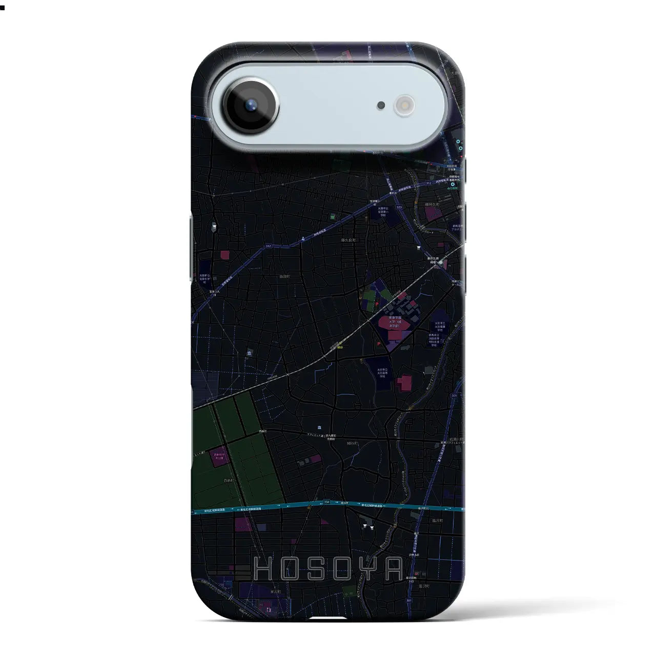 【細谷(群馬県)】地図柄iPhoneケース(バックカバータイプ)