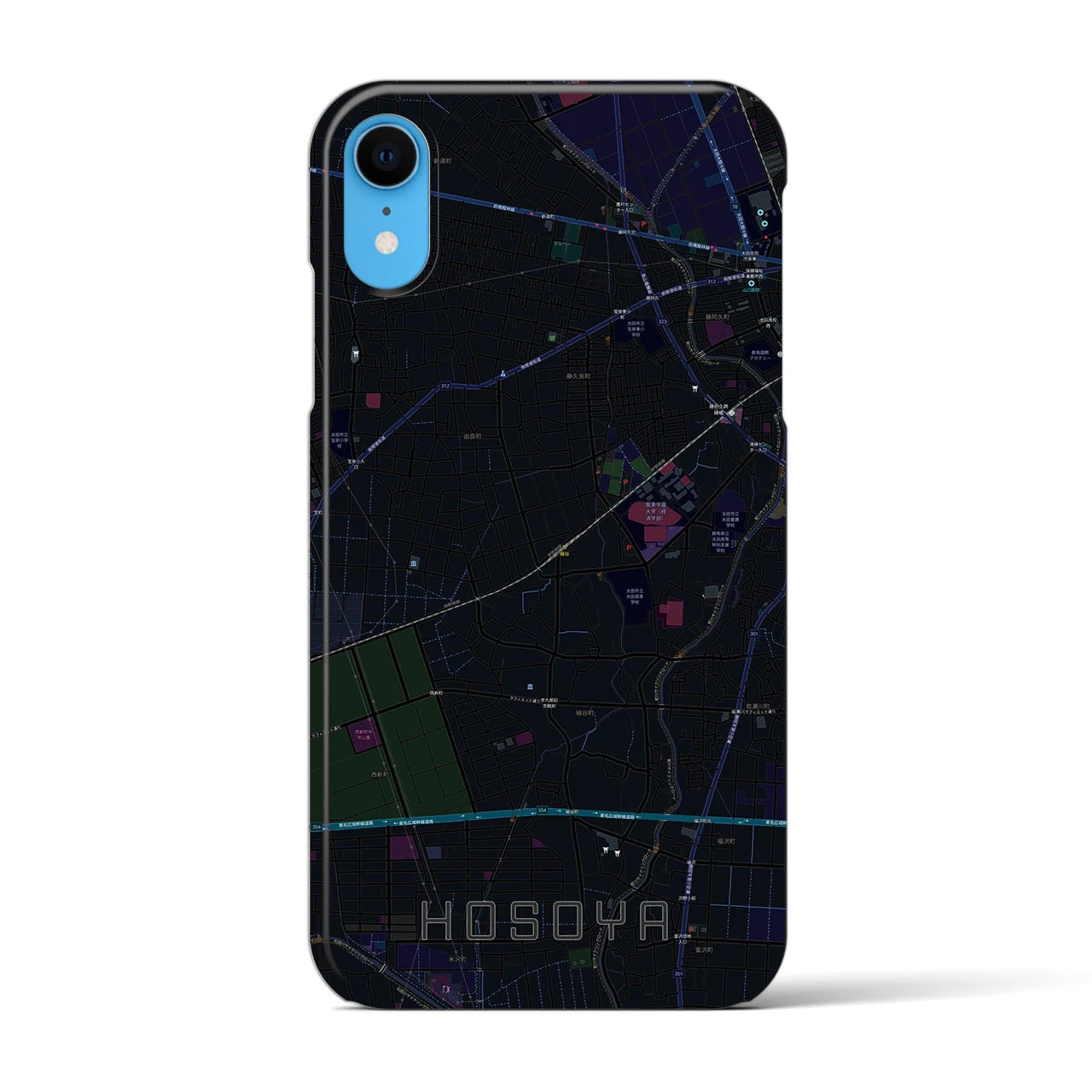 【細谷(群馬県)】地図柄iPhoneケース(バックカバータイプ)