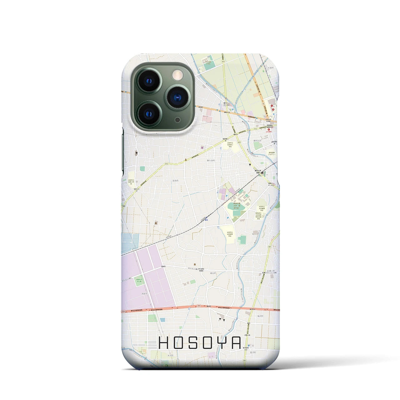 【細谷(群馬県)】地図柄iPhoneケース(バックカバータイプ)