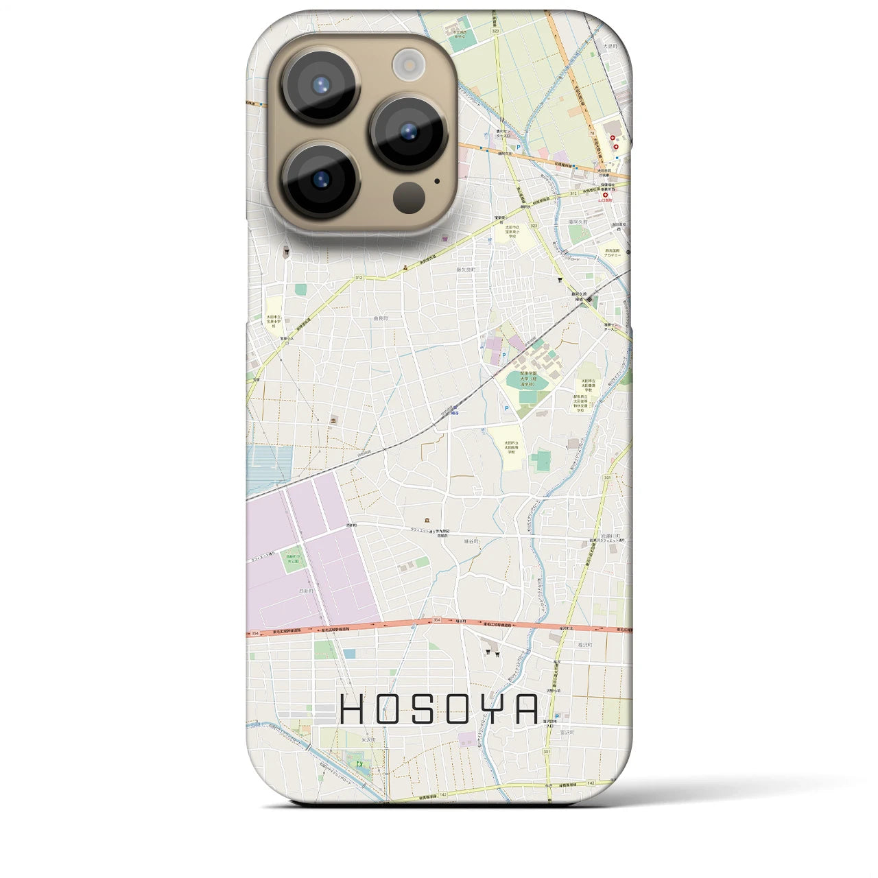 【細谷(群馬県)】地図柄iPhoneケース(バックカバータイプ)