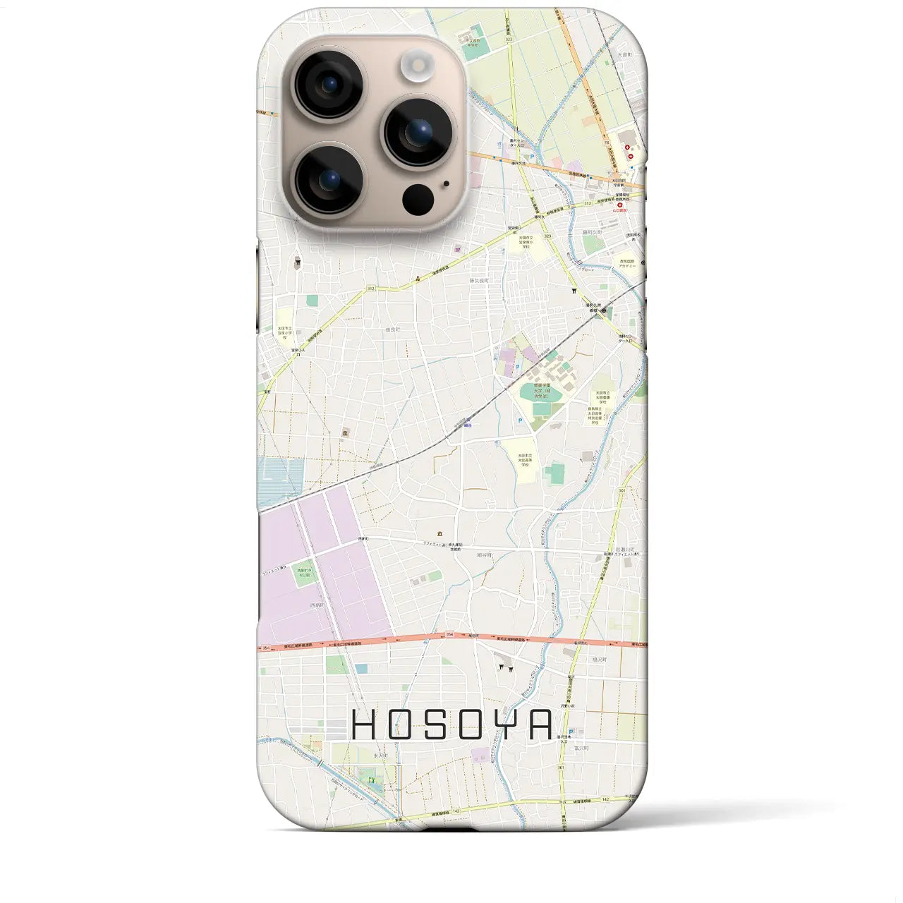 【細谷(群馬県)】地図柄iPhoneケース(バックカバータイプ)