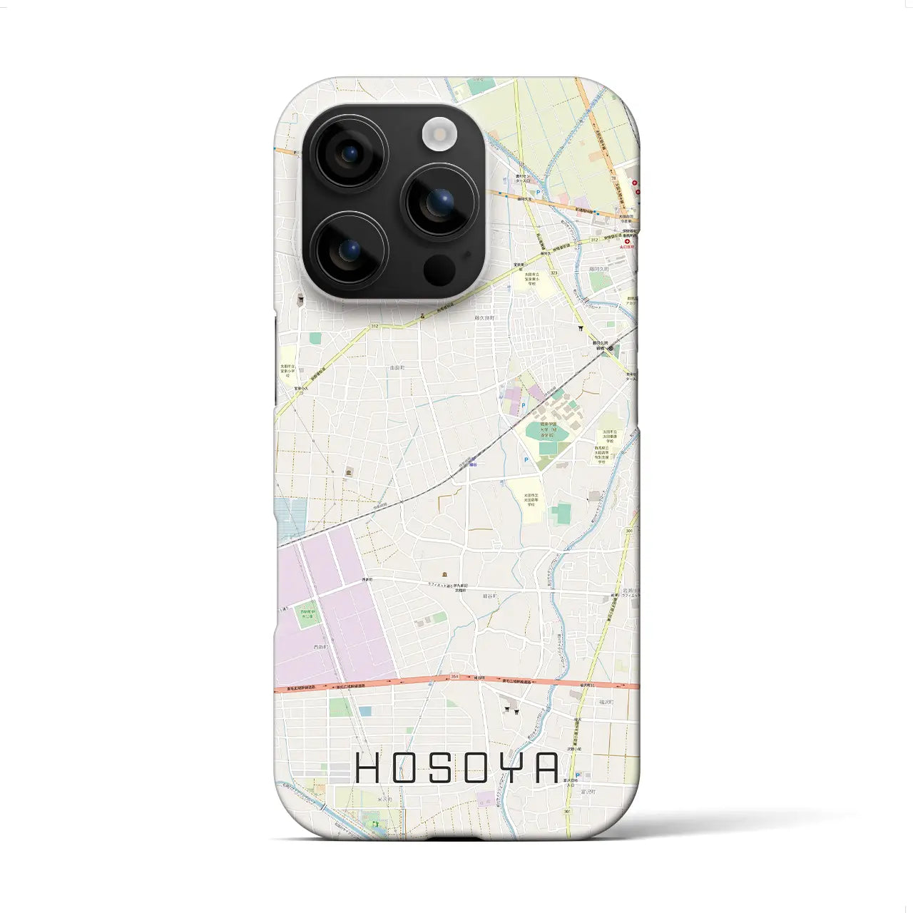 【細谷(群馬県)】地図柄iPhoneケース(バックカバータイプ)
