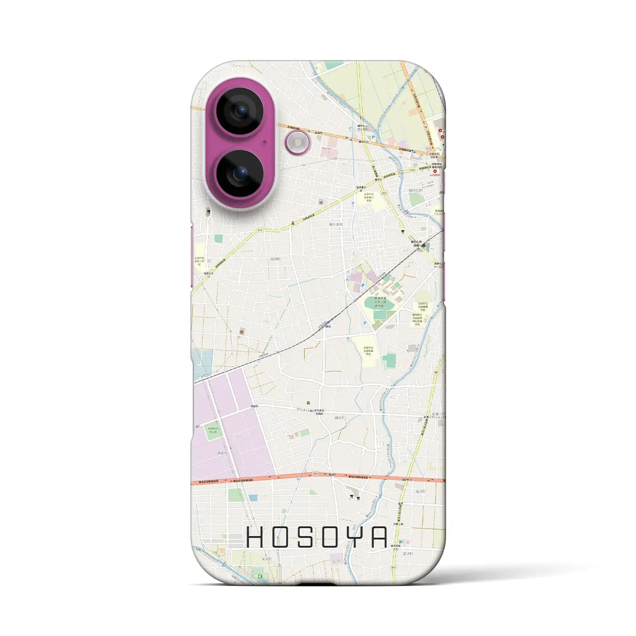 【細谷(群馬県)】地図柄iPhoneケース(バックカバータイプ)