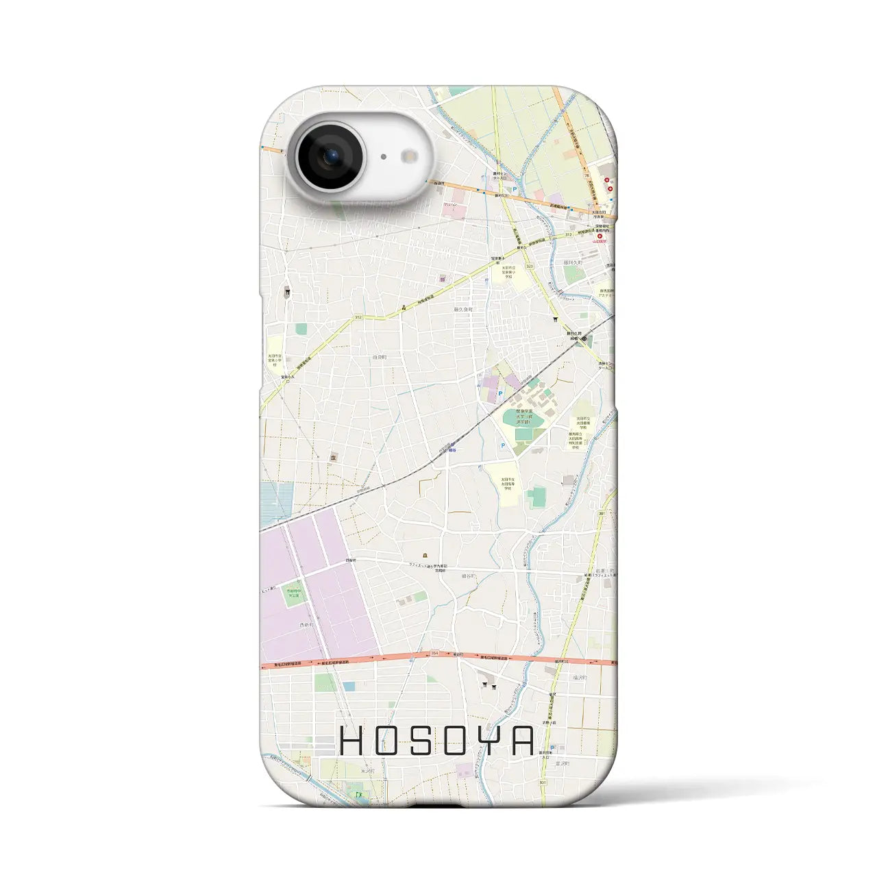 【細谷(群馬県)】地図柄iPhoneケース(バックカバータイプ)