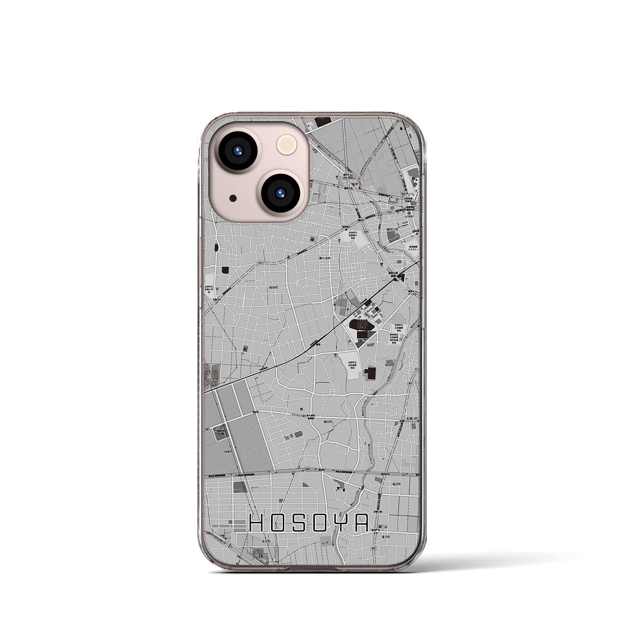 【細谷(群馬県)】地図柄iPhoneケース(クリアタイプ)